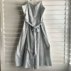 Who what wear cotton stripe sleeveless button midi